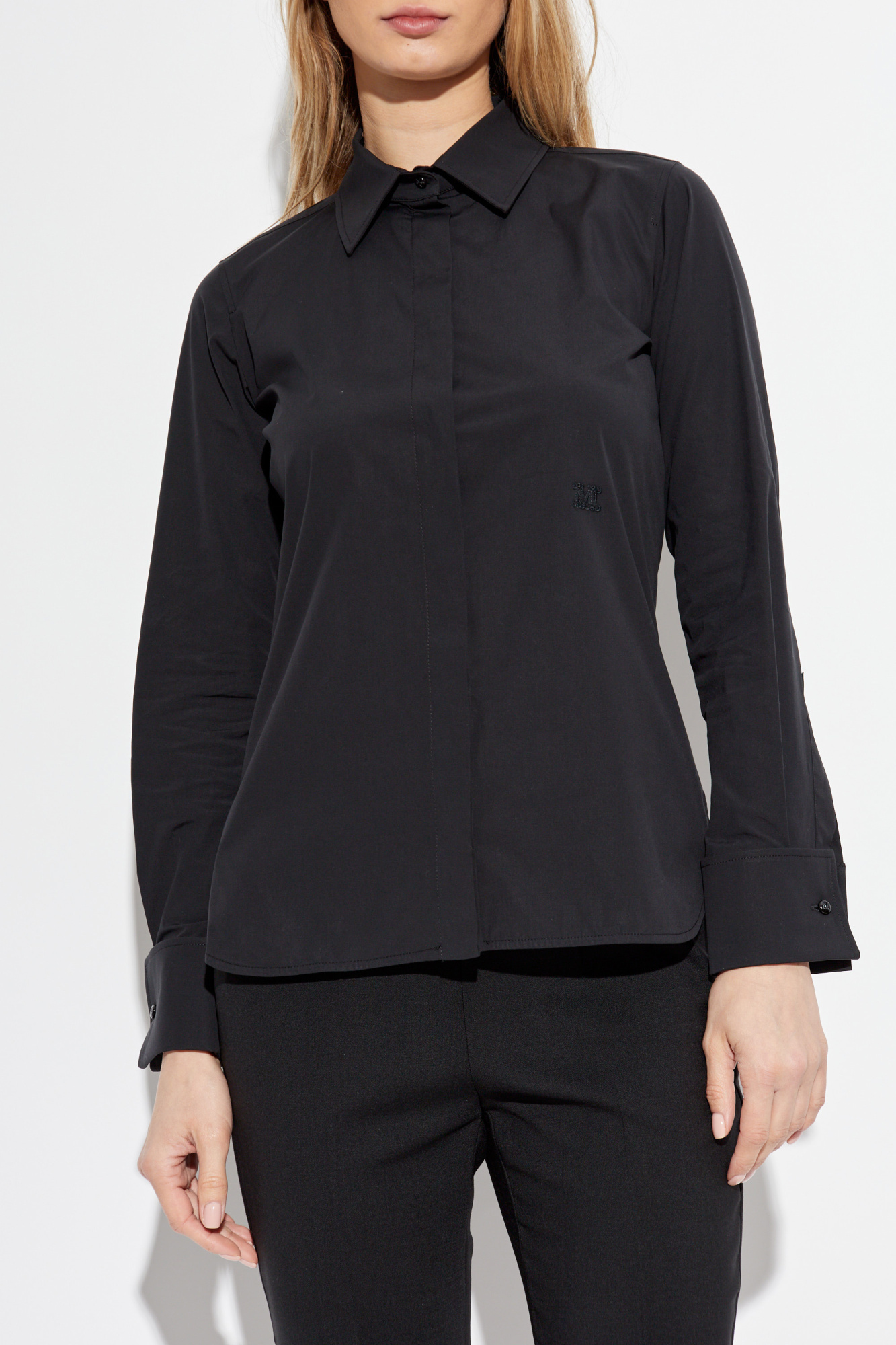 Knuth Marf 黒 2way peplum tops 2way peplum tops（シャツ/ブラウス）｜Knuth Marf